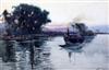 William Lee Hankey (1869-1952) On the Thames at Isleworth 13.25 x 20.25in.                                                             