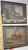 Two antique coloured engravings of horses 'Eagle' and 'Parasol', largest 38 x 49cm                                                     