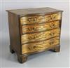 A George III mahogany serpentine chest W.3ft 1.5in. D.1ft 9.5in. H.2ft 11in.                                                           