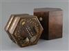 A 19th century Louis Lachenal Presentation cut brass inlaid thuya concertina,                                                          