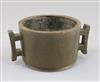 A Chinese bronze censer, W. 15.5cm                                                                                                     