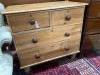 A small Victorian pine chest of drawers, width 89cm, depth 45cm, height 84cm                                                                                                                                                