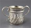 A George II repousse silver porringer, 6.5 oz.                                                                                         