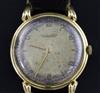 A gentleman's 18ct gold International Watch Co. manual wind wrist watch,                                                               