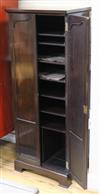 A 1920's mahogany two door sheet music cupboard W.51cm                                                                                 