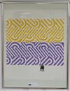 Geoffrey R Reeve, printed 1970. Design for a wall decoration for Euston Station, signed artists proof, 54 x 49cm.                      