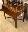 A George III mahogany butterfly topped Pembroke table W.87cm                                                                           