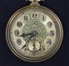 An early 20th century 14ct gold and black enamel Omega open face keyless dress pocket watch,                                           