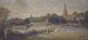 English School c.1900, oil on canvas, Bridge and weir over The Thames, 23 x 47cm                                                                                                                                            