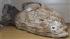 A South East Asian petrified wood carving of a fish length 63cm                                                                        