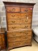 A George III mahogany chest on chest                                                                                                                                                                                        