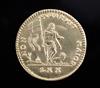 A Knights of Malta replica 18ct gold 20 Scudi coin, bearing date 1764, Dia 27mm; 10.g                                                  