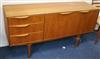 A McIntosh teak sideboard, fitted three small drawers and two cupboards W.152cm                                                        