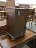 An early Victorian mahogany bedside cabinet, width 44cm, depth 40cm, height 81cm                                                                                                                                            