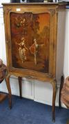 A French kingwood & Vernis Martin - style cabinet W.70cm.                                                                              