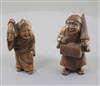 Two Japanese wood netsuke, 19th century, 4.4 and 4.8cm                                                                                 