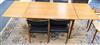 A MacIntosh teak dining table and four chairs W.229cm                                                                                  