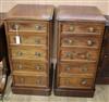 A pair of Victorian mahogany pedestal chests of drawers W.42.5cm                                                                       