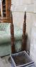 A pair of carved mahogany lamp standards, height 137cm                                                                                                                                                                      