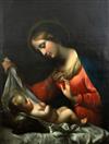 19th century Italian School Madonna and child 38.5 x 29in.                                                                             