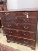 A George III oak chest                                                                                                                                                                                                      