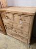 A Victorian pine chest, width 89cm, depth 42cm, height 99cm                                                                                                                                                                 