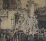 Frank Brangwyn (1867-1956), etching, St. Peter's of the Exchange, Genoa, signed in pencil, 23 x 26cm                                                                                                                        