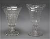 Two cut glass vases tallest 26cm                                                                                                       