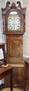 A 19th century Scottish eight day longcase clock H.230cm                                                                               