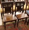 A pair of Victorian mahogany hall chairs                                                                                               