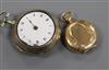 A George III silver pair cased pocket watch by Yardley, Bishops Stortford, (a.f.) and a gold plated fob watch.                         