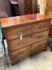 A George III mahogany three drawer chest, width 90cm, depth 48cm, height 83cm                                                                                                                                               