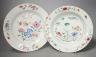 Two Chinese Export Famille rose plates, Qianlong period 23cm                                                                                                                                                                
