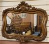 A giltwood and composite wall mirror W.88cm                                                                                            