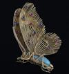 An Italian 750 gold, turquoise and multi gem set brooch, modelled as a butterfly, 56mm.                                                