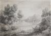 Thomas Gainsborough (1727-1788) Landscape with trees beside a lake 11 x 15.25in.                                                       