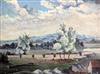 § Walter James Steggles (1908-1997) Suffolk landscape 9.75 x 12.75in. unframed                                                         