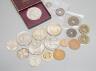 US, Chinese and UK coins including two Morgan dollars (1921D and 1889)                                                                                                                                                      