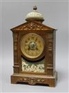 A French enamelled and ormolu mantel clock height 36cm                                                                                 