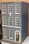 A Georgian style painted doll's house W.45cm                                                                                           