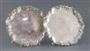 A pair of George II Irish silver salvers by John Laughlin Senior, 27 oz.                                                               