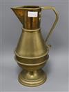 A large brass jug, after Christopher Dresser height 44cm                                                                               
