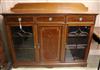 An Edwardian inlaid mahogany side cabinet W.153cm                                                                                      