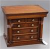 A Victorian mahogany miniature chest of five drawers H.30cm                                                                            