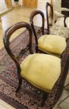 Pair of mid Victorian rosewood chairs                                                                                                  