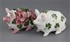 Two Wemyss models of pigs, early 20th century, length 15.5cm                                                                           