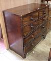 A Victorian mahogany 5 drawer chest W.106cm                                                                                            