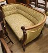 A Louis Phillipe mahogany framed settee W.160cm                                                                                        