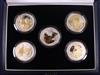 A Royal Mint 2006 Britannia Golden Silhouette Collection five silver proof coin set, boxed with certificate.                           