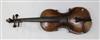 A German violin, follower of Johann Gottfried Hamm, late 19th century length of back 35.5cm (14in.), cased                             